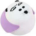Cute silicone animal night light with soft ambient lighting, touch control bed lamp. - Purple Oh-Ho