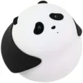 Cute Panda Silicone Night Light Bedside Tap Lamp Nursery LED Ambient Room Decor - Black Panda