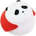 Cute silicone panda night light, soft touch bed lamp with warm glow for kids bedroom decor. - Red Panda
