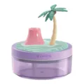 Mini desktop humidifier USB powered with cute volcano and palm tree design, colorful ambient light. - Coconut Tree