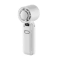Ventilateur de refroidissement pliable portatif avec affichage numérique et USB rechargeable. - Blanc