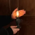 Vintage USB επαναφορτιζόμενη LED επιτραπέζια λάμπα κεριού με έλεγχο αφής ρετρό φωτιστικό - Μαύρο