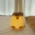 Cute plush LED night light bedroom bedside soft comforting toy warm illumination gift for girls - Yellow