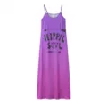 Purple gradient slip maxi dress with graphic print for women summer casual daily wear. - XL / Dress (9594#) / Purple