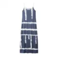 Vestido maxi ajustado de verano para mujer con estampado blanco abstracto, elegante y con estilo. - S / Vestidos / Gris
