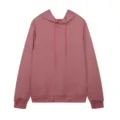 Plus size jacquard hooded drawstring long sleeve loose sweatshirt for women autumn new arrival - Pink