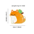 Bonito pin esmaltado de gato naranja, broche de animal divertido para ropa y bolsos. - Gato Naranja (CZ3132-3)