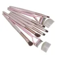 Mini make-up kwastenset met oogschaduwkwasten en wimperseparator voor dagelijks gebruik - 8-delige Roze Oog- en Wimper Set / Roze