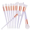 10-Piece Unicorn Makeup Brush Set Professional Soft Synthetic Face Eye Cosmetic Tools - 10 Pcs White Style