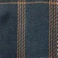 Stoffdetailansicht mit dunkelgrau und orange kariertem Muster für legere Herrenbekleidung. - S / Marineblau
