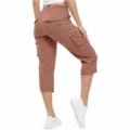 Women's Casual Cargo Capri Pants Lightweight Quick Dry Hiking Outdoor Travel 3/4 Pants - 4XL / Tan