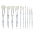 10pcs diamond crystal makeup brush set professional rhombus handle face powder contour tools - 10 Piece Set / Holographic Gradient