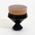 Black diamond handle flat top foundation brush for flawless makeup application and blending. - Brown Bristles Flat Head / Black