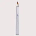 Portable retractable lip brush, makeup tool with silver case and smooth sliding design. - Silver