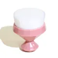 Pink diamond makeup brush, soft white flat head foundation brush, seamless cosmetic tool. - White Bristles Flat Head / Pink