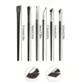 Professional eye makeup brush set with angled and detail brushes for precise application. - 6 Pieces Eyeshadow Brushes