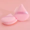 Pink velvet triangle makeup puff soft sponge powder puff for smooth flawless foundation application - 5 Pieces/Pack (Pink)