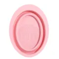 Pink silicone makeup brush cleaner bowl foldable cosmetic sponge washing pad tool for beauty tools - Pink