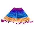 20pcs gradient blue makeup brush set professional eyeshadow blending cosmetic tools. - 20 Pieces Diamond Cut Style / Purple