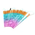 20pcs makeup brush set unicorn gradient diamond handle professional cosmetic tools detail - Unicorn Gradient Handle with Blue-White Bristles / Fresh Blue