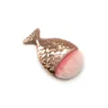 Mini mermaid tail foundation makeup brush with gradient pink bristles for flawless blending. - Rose Gold