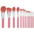 12-piece pink makeup brush set professional cosmetic tools for full face makeup application - No Brush Bag Style / 12 Pieces Set (OPP Bag) / Pink