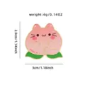 Lindo broche esmaltado de gato melocotón aleación de zinc dibujos animados fruta insignia estilo - Gato Melocotón (CZ3132-4)