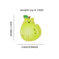 Cute fruit cat enamel brooch pin, creative green kitten badge for clothes, metal jewelry. - Lime Cat (CZ3132-5)