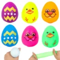 Set de juguetes antiestrés de huevo de Pascua, juguetes sensoriales de TPR para niños y adultos. - Huevo de Harina