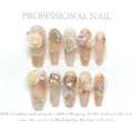 Faux ongles faits main de luxe avec zircone étincelante et fleurs délicates pour un style élégant. - Très Petit (XS) / 1380-Cercueil Super Long
