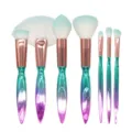 7 teiliges gradienten make up pinsel set professionelle kosmetik werkzeuge gesicht augen - Grün-Violett-Gradient-Stil / 7-teiliges Set / Farbverlauf