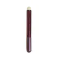 Portable round head lip brush and concealer makeup brush with metallic burgundy handle. - Brushed Purple
