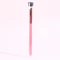 Pink angled eyebrow brush in clear tube packaging for precise eye makeup application. - Pack of 1 (Brown Bristles/PVC Box)