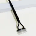 Steel teeth eyelash comb detail shot with protective cover for precise makeup separation and curling. - Black With Protection Case / Black