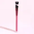Angled makeup brush with pink handle and transparent tube packaging, ideal for eyebrow styling. - Pack of 1 (Original/PVC Box)