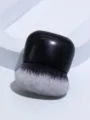 Black Handle Kabuki Foundation Brush Soft Dense Bristle Portable Magic Makeup Tool Pro - Mushroom Head / Black