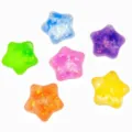 Star stress relief balls with glitter, soft slow rebound squeeze toys set for adults kids. - Multicolor