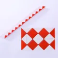 24 segments magic snake twist puzzle toy creative educational red white decompression toy - Red