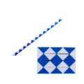 24 segments magic snake twist puzzle toy blue white geometric brain teaser speed cube - Blue