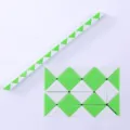 24 segments magic snake cube puzzle toy green white flexible fidget twist block - Green
