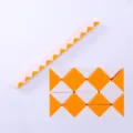24 segments magic snake twist puzzle toy creative educational stress relief fidget block - Orange