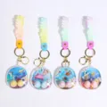 Cute water game keychain liquid floating bead pendant colorful silicone strap toy gift - Ocean Water Game Keychain / 6.3x7.2x2.5cm
