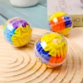 Educational 3D maze ball puzzle toy featuring transparent sphere and colorful rolling tracks. - Ball Maze Puzzle
