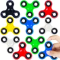 Colorful three-leaf fidget spinner toy set, smooth spinning hand toy for stress relief. - Tri-Blade Weighted Fidget Spinner / Multicolor