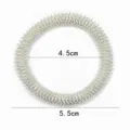 Anillo de masaje de resorte de metal descompresión pulsera sensorial alivio de ansiedad 4.5cm 5.5cm - Plateado
