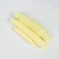 Detail shot of yellow plastic stretch tubes, flexible pop tube sensory fidget toys for adults. - 1.9cm Macaron Stretch Tube / Yellow