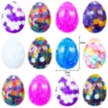 Assorted colorful TPR water bead squeeze eggs for stress relief and fun size 6x5cm - 6x5cm / Multicolor