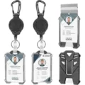 Robustes ausziehbares Ausweishalter Set mit Karabinerhaken fuer die taegliche Bueronutzung. - Schwerer Mecha-Stil (Amazon Hot Sale)