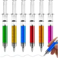 Kreatives Spritzenform Kugelschreiber Set mit bunter Tinte und Skala für Schüler Schreibwaren - Kreative Spritzen Kapsel Stil / 6er Set