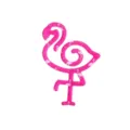 Pink acrylic flamingo bookmark cute DIY pendant stationery office school supplies lovely gift - Rose Red